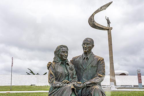  Detalhe de esculturas no Memorial JK  - Brasília - Distrito Federal (DF) - Brasil