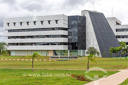  Fachada da sede do Tribunal Regional Eleitoral  - Brasília - Distrito Federal (DF) - Brasil