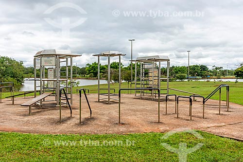 Academia ao ar livre no Parque da Cidade Dona Sarah Kubitschek - mais conhecido como Parque da Cidade  - Brasília - Distrito Federal (DF) - Brasil