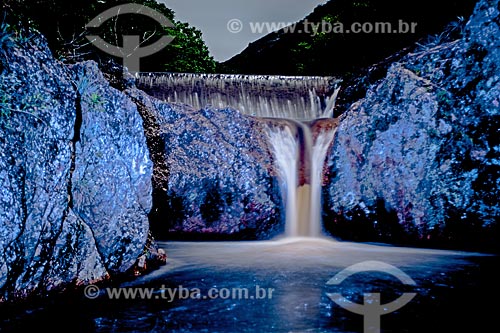  Cachoeira na Chapada Diamantina à noite  - Jacobina - Bahia (BA) - Brasil