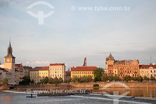  Vista de prédios do centro de Praga durante o pôr do sol  - Praga - Região da Boêmia Central - República Tcheca