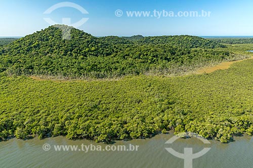  Foto aérea da Ilha de Superagüi no Parque Nacional de Superagüi  - Guaraqueçaba - Paraná (PR) - Brasil