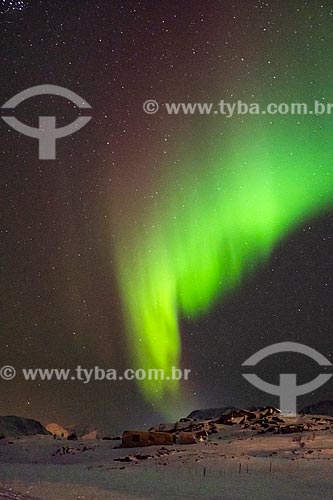  Vista de aurora polar  - Storekorsnes - Condado de Finnmark - Noruega