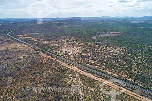  Foto feita com drone de trecho da Rodovia BR-316  - Salgueiro - Pernambuco (PE) - Brasil