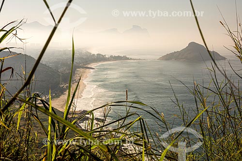  Vista da prainha e da Praia da Macumba a partir do Morro do Caeté  - Rio de Janeiro - Rio de Janeiro (RJ) - Brasil