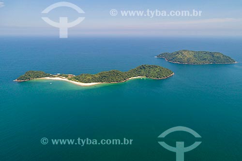  Foto feita com drone da As ilhas e a Ilha das Couves de São Sebastião  - São Sebastião - São Paulo (SP) - Brasil
