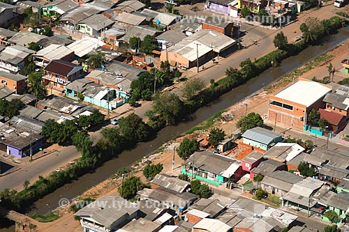  Foto aérea da rio canalizado na Rua Alcântara  - Novo Hamburgo - Rio Grande do Sul (RS) - Brasil