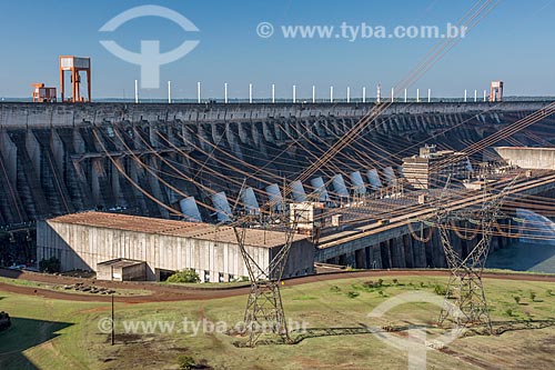  Vista de Usina Hidrelétrica Itaipu Binacional  - Foz do Iguaçu - Paraná (PR) - Brasil