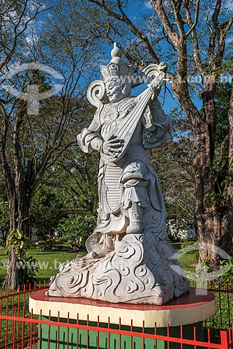  Detalhe de estátua no Centro Budista Chen Tien  - Foz do Iguaçu - Paraná (PR) - Brasil