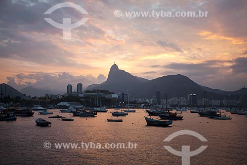  Vista do pôr do sol a partir da mureta da Urca  - Rio de Janeiro - Rio de Janeiro (RJ) - Brasil