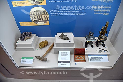  Minérios em exibição no Museu Nacional - antigo Paço de São Cristóvão  - Rio de Janeiro - Rio de Janeiro (RJ) - Brasil