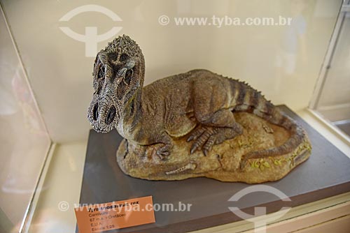  Réplica de Tyrannosaurus rex em exibição no Museu Nacional - antigo Paço de São Cristóvão  - Rio de Janeiro - Rio de Janeiro (RJ) - Brasil