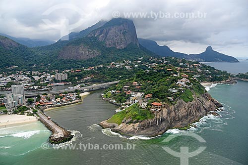  Foto aérea do Canal da Joatinga com a Pedra da Gávea  - Rio de Janeiro - Rio de Janeiro (RJ) - Brasil