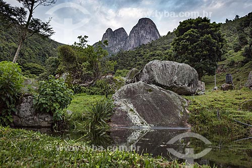  Vista dos Três Picos de Salinas no Parque Estadual dos Três Picos a partir de Nova Friburgo  - Nova Friburgo - Rio de Janeiro (RJ) - Brasil