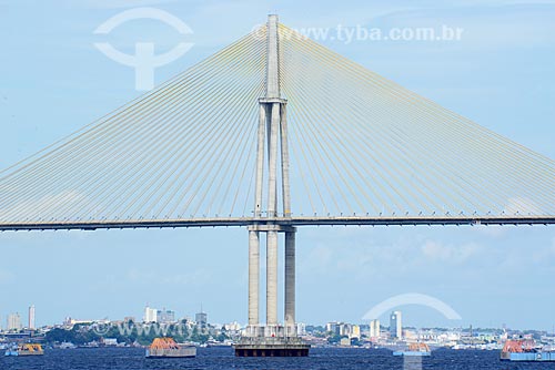  Detalhe da Ponte Jornalista Phelippe Daou (2011) - também conhecida como Ponte Rio Negro  - Manaus - Amazonas (AM) - Brasil