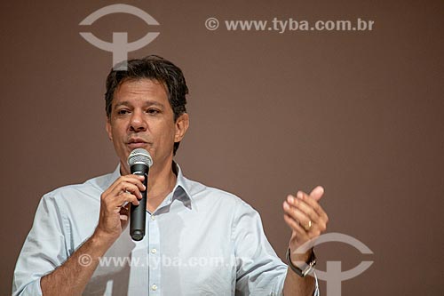  Fernando Haddad - candidato à presidência pelo Partido dos Trabalhadores (PT) - durante debate no Clube de Engenharia do Rio de Janeiro  - Rio de Janeiro - Rio de Janeiro (RJ) - Brasil