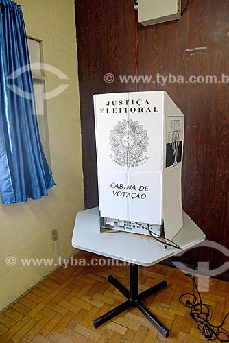  Detalhe de cabina de votação  - Rio de Janeiro - Rio de Janeiro (RJ) - Brasil