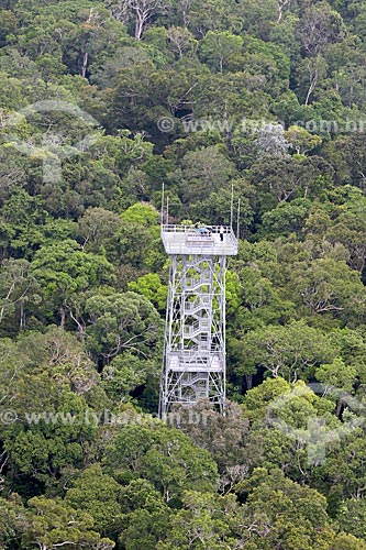  Foto aérea da torre de observação no Museu da Amazônia  - Manaus - Amazonas (AM) - Brasil