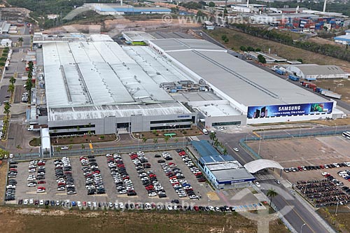  Foto aérea da fábrica da Samsung Electronics no Polo Industrial de Manaus  - Manaus - Amazonas (AM) - Brasil