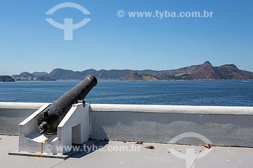  Canhão da antiga Fortaleza de Nossa Senhora da Conceição de Villegagnon - hoje abriga a Escola Naval  - Rio de Janeiro - Rio de Janeiro (RJ) - Brasil