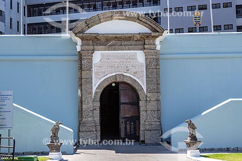  Pórtico de entrada da antiga Fortaleza de Nossa Senhora da Conceição de Villegagnon - hoje abriga a Escola Naval  - Rio de Janeiro - Rio de Janeiro (RJ) - Brasil