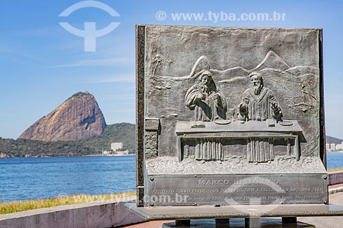  Monumento ao Primeiro Culto Reformado no Brasil com a Celebração da Santa Ceia - 21 de março de 1557 no então Forte Coligny sob ocupação Francesa - hoje abriga a Escola Naval - com o Pão de Açúcar ao fundo  - Rio de Janeiro - Rio de Janeiro (RJ) - Brasil