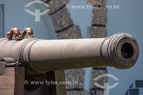  Detalhe de canhão da antiga Fortaleza de Nossa Senhora da Conceição de Villegagnon - hoje abriga a Escola Naval  - Rio de Janeiro - Rio de Janeiro (RJ) - Brasil