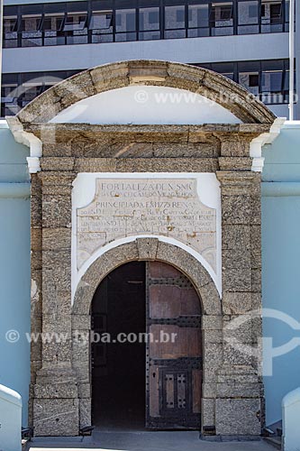  Pórtico de entrada da antiga Fortaleza de Nossa Senhora da Conceição de Villegagnon - hoje abriga a Escola Naval  - Rio de Janeiro - Rio de Janeiro (RJ) - Brasil