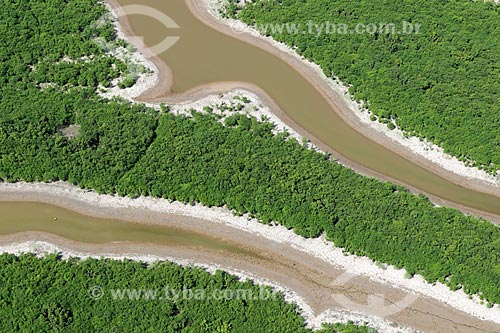  Foto aérea do Rio Manacapuru durante a época da vazante  - Amazonas (AM) - Brasil