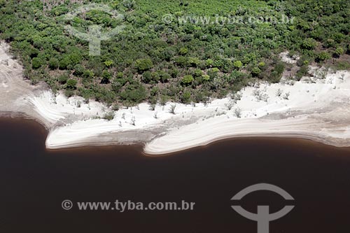  Foto aérea do Rio Negro durante época da vazante  - Manaus - Amazonas (AM) - Brasil