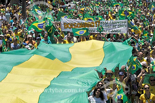  Manifestação em apoio ao candidato à presidência Jair Bolsonaro  - São José do Rio Preto - São Paulo (SP) - Brasil