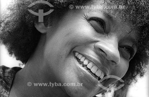  Detalhe da atriz Zezé Motta - década de 80  - Rio de Janeiro - Rio de Janeiro (RJ) - Brasil