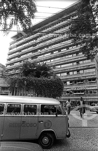  Fachada do edifício sede da Rede Globo - década de 90  - Rio de Janeiro - Rio de Janeiro (RJ) - Brasil