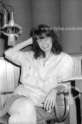  Cantora Rita Lee nos estúdios da Rádio Jornal do Brasil - década de 80  - Rio de Janeiro - Rio de Janeiro (RJ) - Brasil