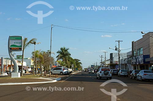  Trecho de rua comercial na cidade de Sidrolândia  - Sidrolândia - Mato Grosso do Sul (MS) - Brasil
