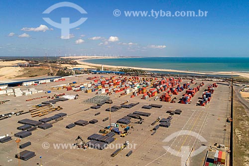  Foto feita com drone do Terminal Portuário do Pecém - parte do Complexo Industrial e Portuário do Pecém  - São Gonçalo do Amarante - Ceará (CE) - Brasil