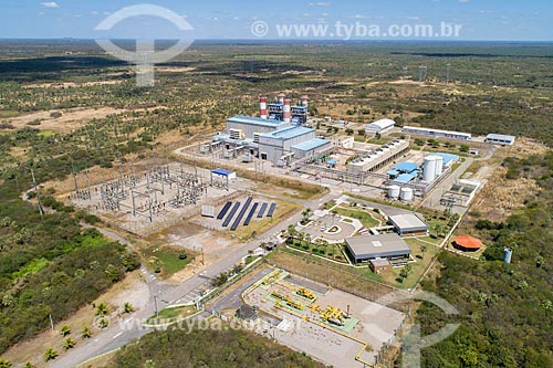  Foto feita com drone de usina termelétrica  - parte do Complexo Industrial e Portuário do Pecém  - Caucaia - Ceará (CE) - Brasil