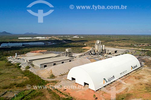  Foto feita com drone da Apodi Cimentos - parte do Complexo Industrial e Portuário do Pecém  - Caucaia - Ceará (CE) - Brasil
