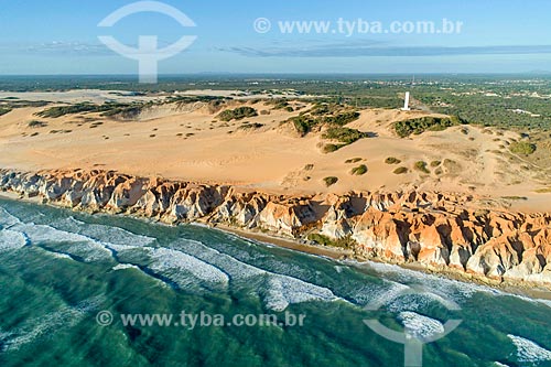  Foto feita com drone do Monumento Natural das Falésias de Beberibe  - Beberibe - Ceará (CE) - Brasil