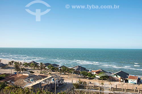  Vista geral da orla da Praia de Morro Branco  - Beberibe - Ceará (CE) - Brasil