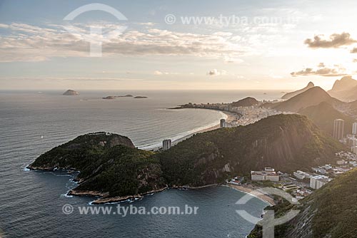  Vista da Enseada de Botafogo a partir do mirante do Pão de Açúcar com o Cristo Redentor ao fundo  - Rio de Janeiro - Rio de Janeiro (RJ) - Brasil