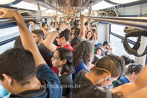  Passageiros no interior de metrô em Fortaleza  - Fortaleza - Ceará (CE) - Brasil