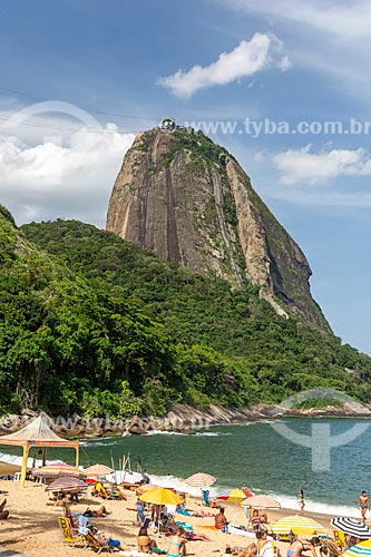  Vista da orla da Praia Vermelha com o Pão de Açúcar ao fundo  - Rio de Janeiro - Rio de Janeiro (RJ) - Brasil