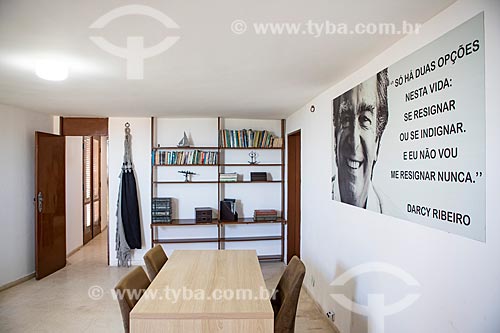  Interior da Casa Darcy Ribeiro - projetada por Oscar Niemeyer  - Maricá - Rio de Janeiro (RJ) - Brasil