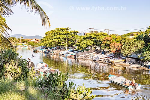  Lanchas ancoradas no Canal de Ponta Negra  - Maricá - Rio de Janeiro (RJ) - Brasil