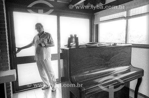  Maestro Tom Jobim em sua casa - década de 80  - Rio de Janeiro - Rio de Janeiro (RJ) - Brasil