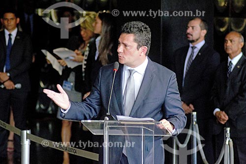  Discurso de Sérgio Moro durante a cerimônia de posse como Ministro da Justiça  - Brasília - Distrito Federal (DF) - Brasil