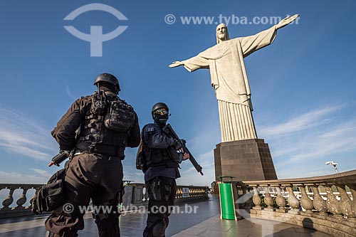  Treinamento do Batalhão de Operações Especiais (BOPE) no Cristo Redentor  - Rio de Janeiro - Rio de Janeiro (RJ) - Brasil