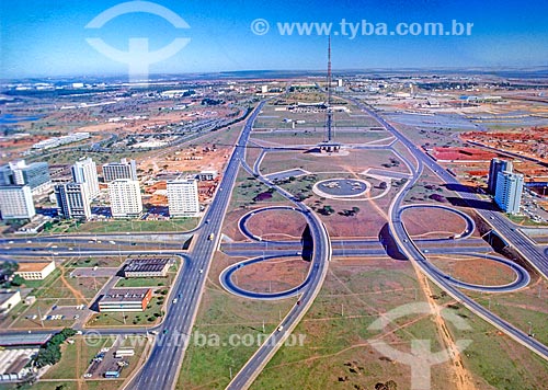  Foto aérea do Jardim Burle Marx durante a construção de Brasília  - Brasília - Distrito Federal (DF) - Brasil