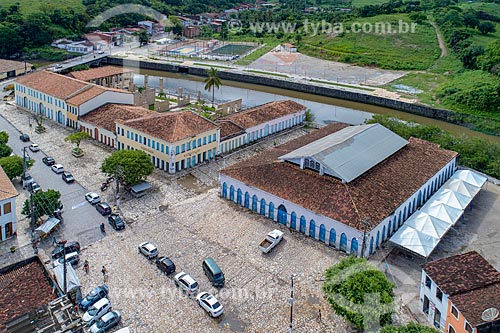  Foto feita com drone do conjunto arquitetônico conhecido como Quarteirão dos Trapiches - hoje abriga Campus da Universidade Federal de Sergipe na cidade de Laranjeiras  - Laranjeiras - Sergipe (SE) - Brasil